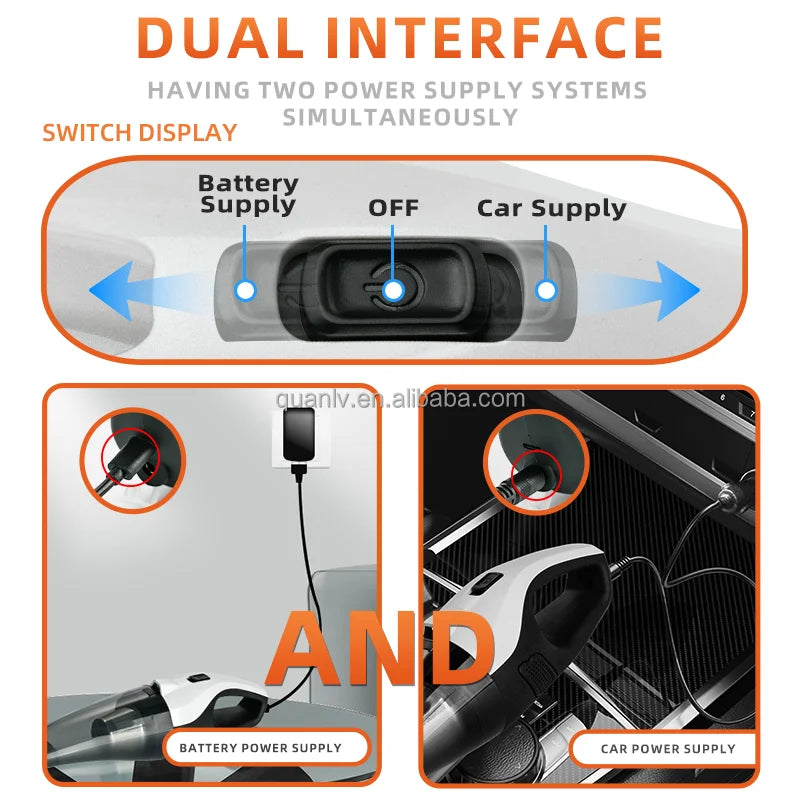 Car Vacuum Cleaner Brushless Bagless Wireless Lightweight Dry Portable Mini Cordless Handheld Vaccum Cleaner for Car and Home