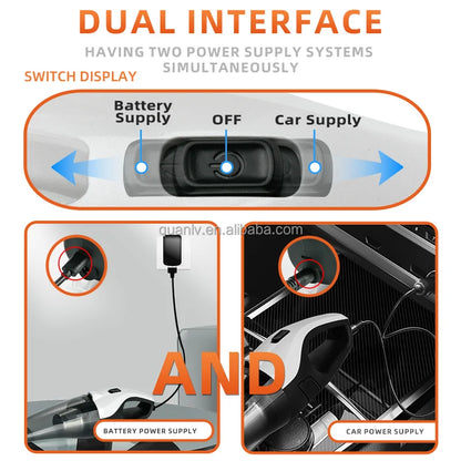 Car Vacuum Cleaner Brushless Bagless Wireless Lightweight Dry Portable Mini Cordless Handheld Vaccum Cleaner for Car and Home