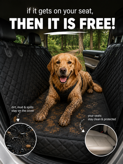 PawShield, Waterproof and Heavy-Duty Dog Car Seat Cover 2.0 – Ultimate Protection from Fur, Dirt, Scratches & Messes